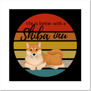 Shiba inu pup Posters and Art